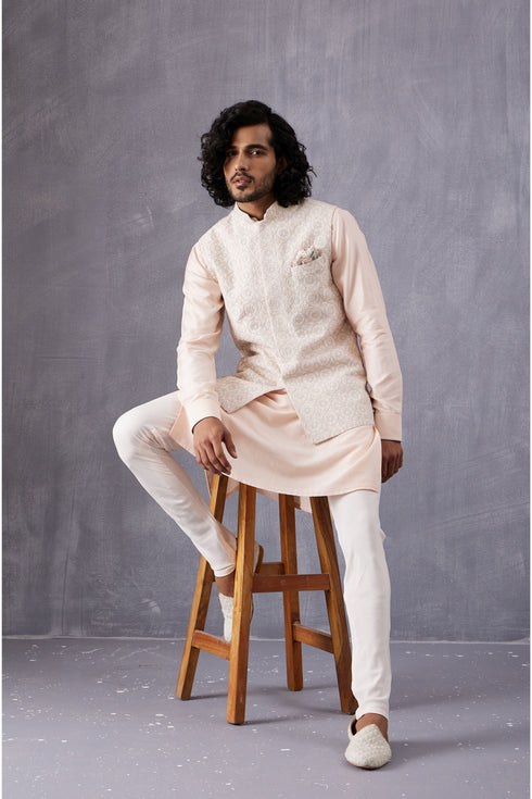 Dori Embroidered Nehru Jacket Set